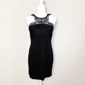 Dex Sleeveless Black Lace Mini Dress